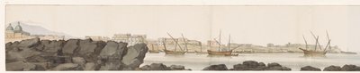 منظر لميناء كاتانيا Vue du Port de Catane (العنوان على الكائن) Voyage en Italy ، en Sicile et à Malte - 1778 (عنوان السلسلة) بواسطة لويس دوكروس