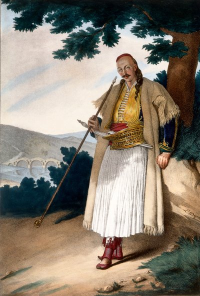البستاني اليوناني أو هاوسمان - اللوحة X ، محفورة بواسطة Lemercier من "Voyage à Athènes et a à Constantinople" ، كتبها ويصورها دوبري ، 1828 بواسطة لويس دوبري