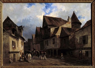شارع دي فيليج بريتون لوحة لويس غابرييل يوجين إيزابي (1803-1886) أورليانز القرن التاسع عشر ، متحف الفنون الجميلة بواسطة لويس يوجين غابرييل إيزابي