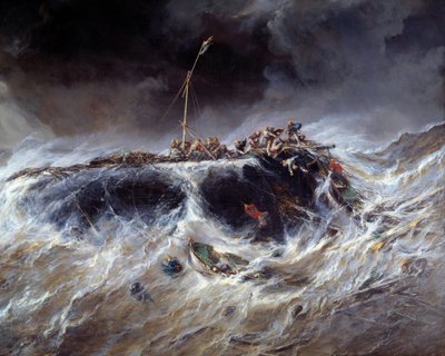 غرق الحصائر الثلاثة لإميلي في عام 1823 لوحة رسمها لويس غابرييل يوجين إيزابي (1803-1886) 1865 نانت ، متحف الفنون الجميلة بواسطة لويس يوجين غابرييل إيزابي