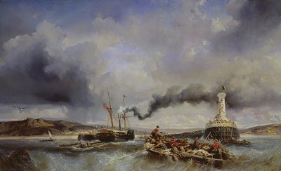 منظر لميناء بولون من البحر 1843 بواسطة Eugene Isabey