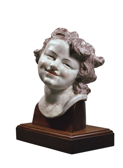 رأس طفل يضحك ، ج. 1752 (الخزف) بواسطة Louis Francois Roubillac
