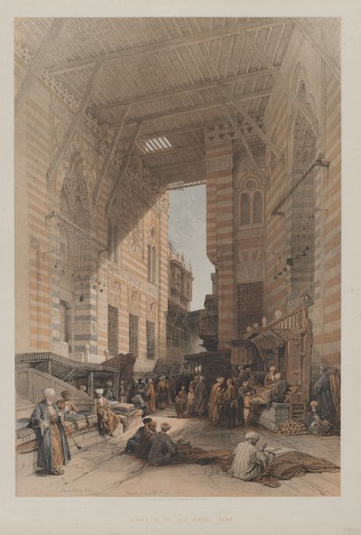 مصر والنوبة ، المجلد الثالث: بازار تجار الحرير ، القاهرة ، 1848. بواسطة لويس هاجي