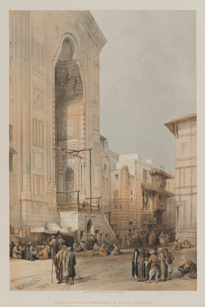 مصر والنوبة ، المجلد الثالث: المدخل الكبير لمسجد السلطان حسن ، 1849. بواسطة لويس هاجي