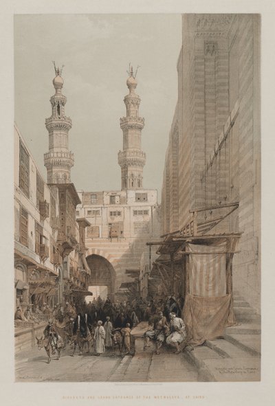 مصر والنوبة ، المجلد الثالث: المآذن والمدخل الكبير للمتولى ، في القاهرة ، 1848. بواسطة لويس هاجي