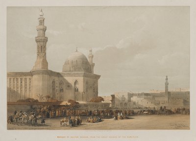 مصر والنوبة ، المجلد الثالث: مسجد السلطان حسن ، من ساحة الرميلة الكبرى بواسطة إف جي مون ، 20 شارع ثريدنيدل ، لندن