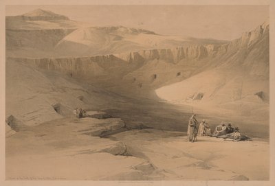مصر والنوبة: المجلد الثاني - رقم 34 ، مدخل مقابر ملوك طيبة ، 1838. بواسطة لويس هاجي