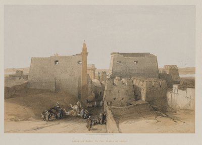 مصر والنوبة ، المجلد الثاني: المدخل الكبير لمعبد الأقصر ، 1848. بواسطة لويس هاجي