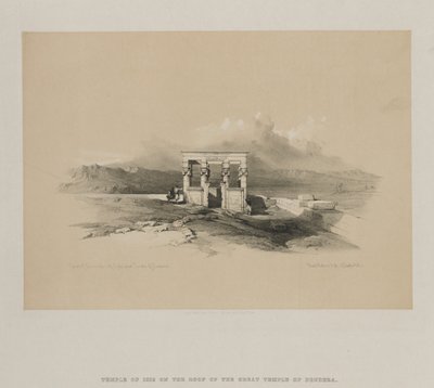 مصر والنوبة ، المجلد الثاني: معبد إيزيس على سطح معبد دندرة الكبير ، 1848. بواسطة لويس هاجي