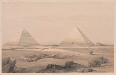 مصر والنوبة: المجلد الأول - رقم 3 ، أهرامات الجيزة ، 1838. بواسطة لويس هاجي