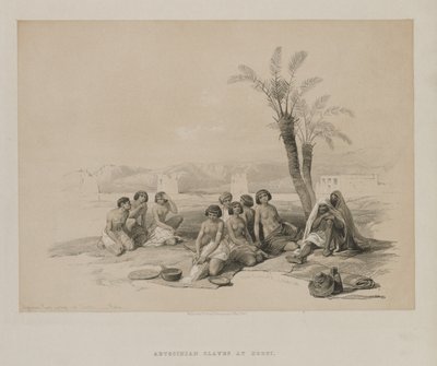 مصر والنوبة ، المجلد الأول: العبيد الحبشيون يستريحون في كورتي-النوبة ، 1847. بواسطة لويس هاجي