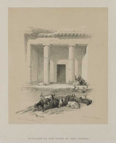 مصر والنوبة ، المجلد الأول: مدخل كهوف بني حسن ، 1847. بواسطة لويس هاجي