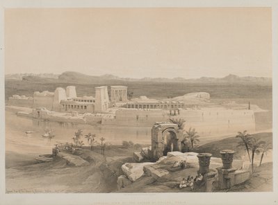 مصر والنوبة ، المجلد الأول: منظر عام لجزيرة فيلة ، النوبة ، 1846. بواسطة لويس هاجي