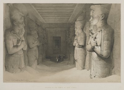 مصر والنوبة ، المجلد الأول: داخل معبد أبو سمبل ، 1846. بواسطة لويس هاجي