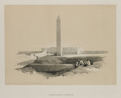 مصر والنوبة ، المجلد الأول: مسلة في الإسكندرية ، تسمى عادة كليوباتراس نيدل ، 1846. بواسطة لويس هاجي
