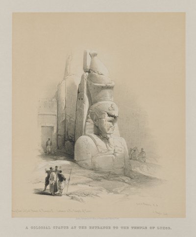 مصر والنوبة ، المجلد الأول: أحد تماثيل ضخمة لرعمسيس الثاني ... ، 1847. بواسطة لويس هاجي