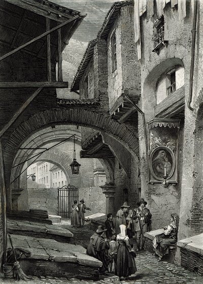 الغيتو ، روما ، محفورة من قبل SV Hunt ، شركة Cassell und ، 1847 بواسطة لويس هاجي
