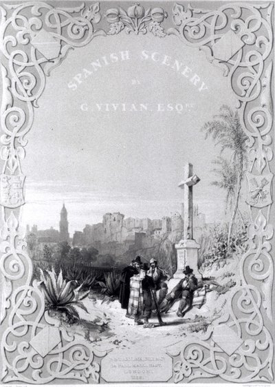 صفحة عنوان "المشهد الإسباني" لجورج فيفيان ، نُشر عام 1838 بواسطة لويس هاجي
