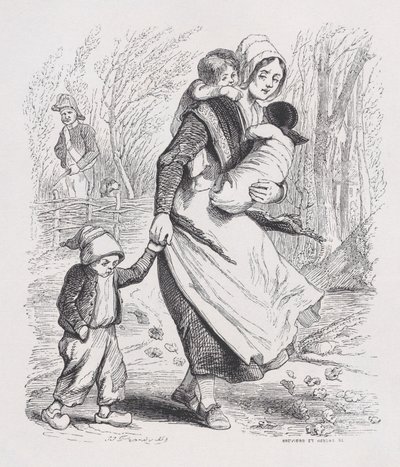 جين ، ذات الشعر الأحمر من الأعمال الكاملة لبيرانجر 1836. بواسطة لويس هنري بريفير