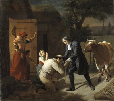 أفاد فرانسوا فينيلون (1651-1715) بسرقة بقرة من فلاح - أعاد فينيلون بقرة مسروقة إلى فلاح ، بقلم هرسنت ، لويس (1777-1860). زيت على قماش. الأبعاد: 97.5 × 109.5 سم. المتحف الوطني ستوكهولم بواسطة لويس هرسنت