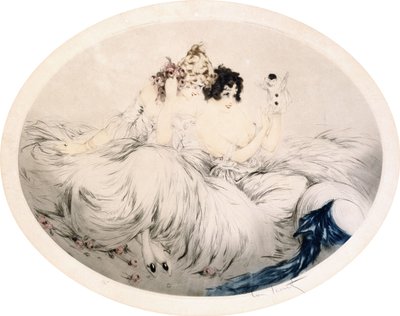 الدمى ، حوالي 1922 (حفر ونقطة جافة) بواسطة لويس إيكارت