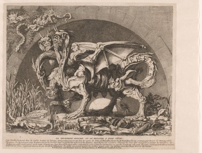 الوهم الكيميرا The Chimera of Monsieur Deprez (العنوان الأصلي) الوحش الأفريقي ذو الثلاثة رؤوس أو الوحش ذو الثلاثة رؤوس (العنوان على الشيء) بواسطة لويس جان ديسبريز