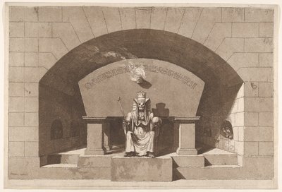 قبر مع الموت محاط بأبو الهول ، كاليفورنيا. 1779-84. بواسطة لويس جان ديسبريز