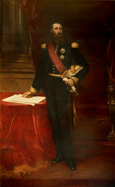 صورة ليوبولد الثاني 1835-1909 ، ملك البلجيكيين ، ج. 1870. بواسطة لويس جوزيف غاليت