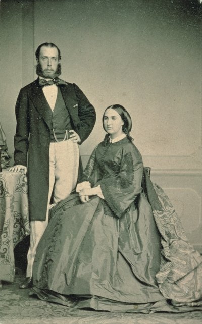 Maximilian of Hapsburg-Lorraine (1832-67) و Charlotte Saxe-Coburg-Gotha (1840-1927) ، إمبراطور وإمبراطورة المكسيك ، قبل مغادرتهما إلى المكسيك ، 1864 بواسطة لويس جوزيف غمار