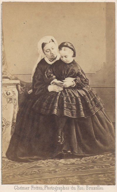 الملكة فيكتوريا وحفيدتها بواسطة Louis Joseph Ghemar