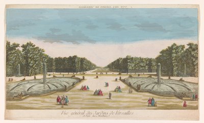منظر لحديقة فرساي Vue des Jardins de Versailles (العنوان على الكائن) بواسطة لويس جوزيف موندار