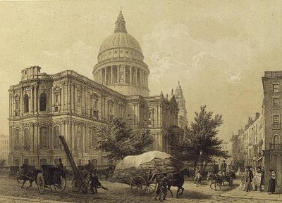 كاتدرائية القديس بولس ، حوالي عام 1855 (ليثو) بواسطة لويس جول أرنوت