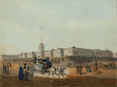 الأميرالية في سانت بطرسبرغ ، نهاية 1840s. بواسطة لويس جول أرنوت