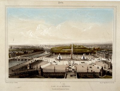 Place de la Concorde - الطباعة الحجرية بواسطة Jacottet بواسطة لويس جوليان جاكوت