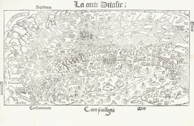 خريطة إيطاليا ، c.1830 بواسطة لويس جوليان جاكوت