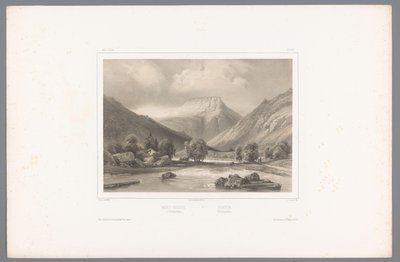 منظر لـ Gaustatoppen في Telemark Mont-Gousta في Tellemarken / Gousta. Tellemarken (العنوان على الكائن) وجوه في الدول الاسكندنافية (عنوان السلسلة) Vues du Nord. نورفي (عنوان المسلسل) بواسطة جورج اميل ليبرت