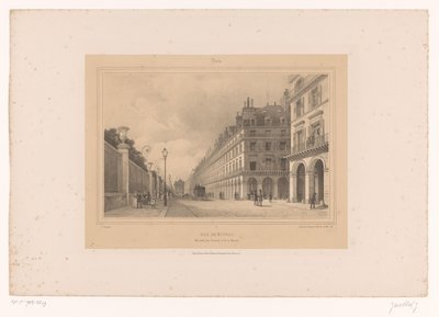 منظر لشارع ريفولي شارع ريفولي. وزارة المالية et de la Marine (العنوان على الكائن) وجوه داخل وحول باريس (عنوان المسلسل) باريس (عنوان المسلسل على الكائن) بواسطة Gihaut frères