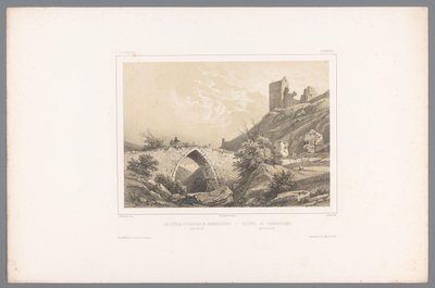 منظر لأطلال قلعة هامرشوس Les ruines du Château de Hammershuus / Ruiner af Hammershuus (العنوان على الكائن) وجوه في الدول الاسكندنافية (عنوان المسلسل) Vues du Nord. Danemark (عنوان المسلسل) بواسطة جورج اميل ليبرت