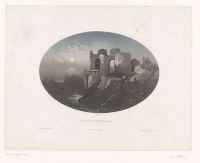 منظر لأطلال قلعة فور Heemskinderen Château des 4 fils Aymond (جيروند) (العنوان على الكائن) بواسطة فرانسوا ديلارو