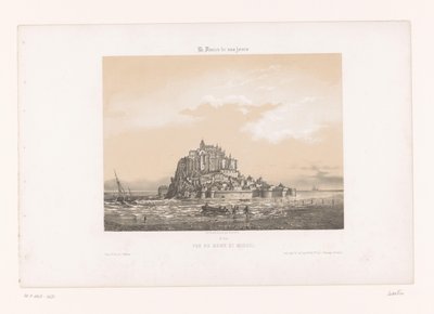 منظر لمونت سان ميشيل Vue du Mont St. Michel (العنوان على الكائن) فرنسا المعاصرة (عنوان المسلسل) La France de nos jours (عنوان السلسلة على الكائن) بواسطة فريك فرير
