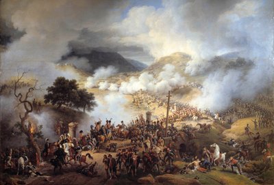 حملة إسبانيا: "" معركة ممر سومو سييرا في قشتالة في 30/11/1808 "لوحة رسمها لويس فرانسوا ليجون (1775-1848) 1810 صن. 2،1x2،6 م. بواسطة لويس ليجون