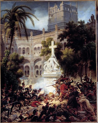 Siege and capture of Zaragoza (Zaragoza): assault of the monastery of San Engracia on February 8 بواسطة لويس ليجون