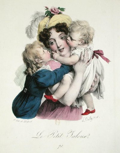 الغيرة ، نقشها فرانسوا سيرافين ديلبش (1778-1825) 1826 (ليثو ملون) بواسطة لويس ليوبولد (بعد) بويلي