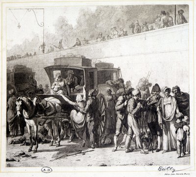 وصول الاجتهاد ، الحفر الشمسي بواسطة ليون ماروت وفقًا لرسومات Boilly (1803). بواسطة لويس ليوبولد (بعد) بويلي