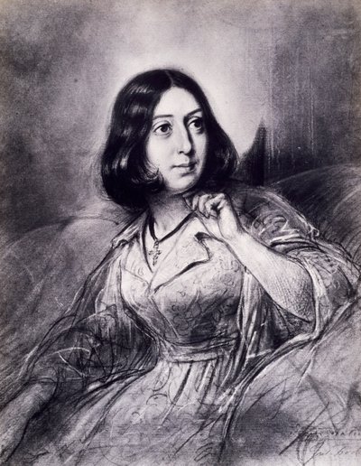 صورة لجورج ساند ، الاسم المستعار لأمانتين-لوسيل-أورور دوبين (باريس بواسطة لويس ليوبولد بويلي