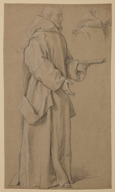 راهب قائم ودراسة الطربوش بواسطة Louis Licherie de Beuron (Attr. to)