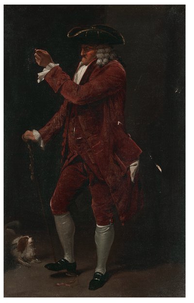 رجل نبيل مع كلب بواسطة لويس ليوبولد بويلي