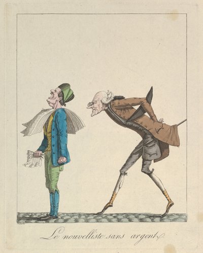 Le Nouvelliste Sans Argent، 1814. بواسطة لويس ماليوفر