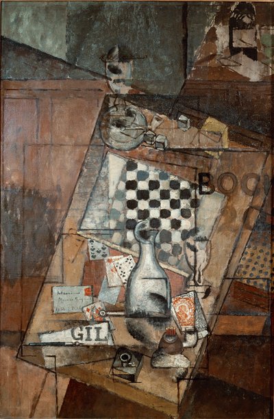 لا تزال الحياة لوحة شطرنج بواسطة لويس ماركوس ديت لويس ماركوسي (1878-1941) 1912 صن. 143x97 سم باريس ، المتحف الوطني للفن الحديث ، مركز جورج بومبيدو بواسطة لويس ماركوسي