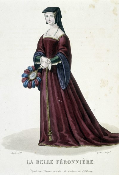 La Belle Féronnière في "" المعرض الفرنسي للنساء المشهورات "" بواسطة لويس ماري لانتي